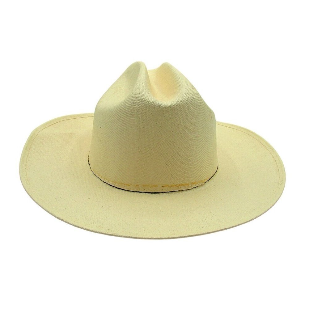 Mens Summit Hat Made in Mexico Lightweight Western Cowboy Hat No Band Beige Sz L